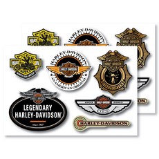STEA 哈雷戴維森 徽章車用貼紙, 2個, D款