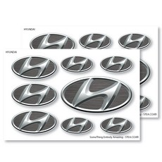 STEA 現代N Mobis 標誌貼紙組, 現代圓形標誌, 2個