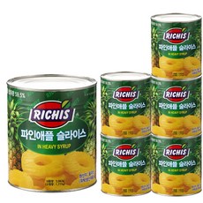 리치스 파인애플 슬라이스, 3.062kg, 6개