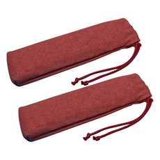 RAONNURI 攜帶式毛絨餐具袋, 紅色的, 2個