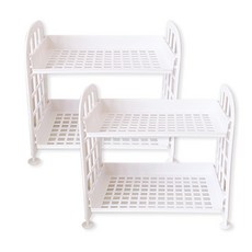 O-ON 組裝式迷你層架 2入, 白色