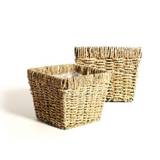 Garden in the City Ratan Wanggol Edge Square Basket 2p, 單色