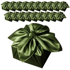 tongshop 緞麵包裝布 73 x 73 cm, 艾草色, 20個