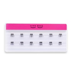 깜빡 인조 속눈썹 9mm, Deep Pink Black 4기둥, 1개