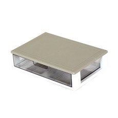 하라데코 와이드 멀티 책상 정리함 1단, 그레이 + 화이트, 1개
