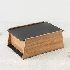 MARKET B 梯形收納式茶几 BXM2457 L號, 黑色