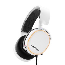 스틸시리즈 Arctis 5 유선 게이밍 헤드셋, HS-00011, WHITE