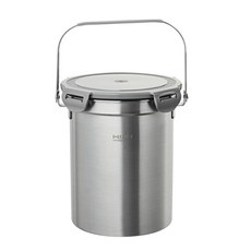 한샘 냄새가 안나는 스텐 음식물 쓰레기통 3L, 라이트그레이, 1개