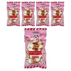 헬로도기 우유 미트 덴탈껌 5p, 75g, 5개, 연어 + 우유 혼합맛