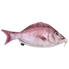 魚和花式紅鯛魚鉛筆盒, 混色, 1個