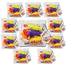 Bluemato 鱷魚橡皮擦 4款, 橘色, 黃色, 綠色, 紫色, 10套