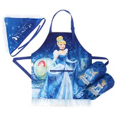 迪士尼公主 仙杜瑞拉 閃亮圍裙 + 袖套 + 頭巾套組 PN059