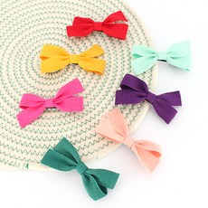 Arang rorang 彩色蝴蝶結髮夾 7款組合