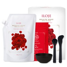 ILOJE 玫瑰面膜 第1步驟 1kg+第2步驟 100g+面膜工具組, 1套