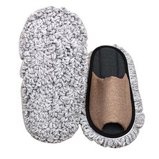 LKEY 可拆卸緹花清潔拖鞋 米色, 粉色, 1套