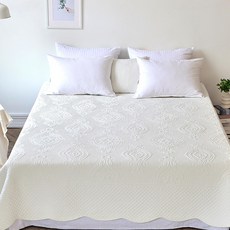 HANBIT 素色壓紋棉質地毯, 象牙