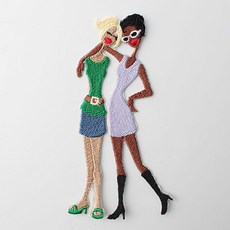 時尚亮點刺繡布貼 友誼, 混色, 1個