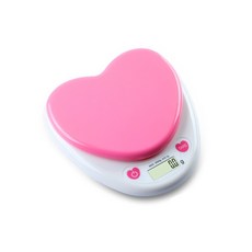 粉色愛心廚房用電子秤 5kg, 單品, 粉色的