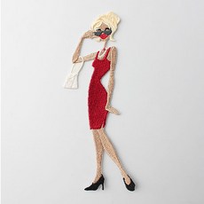 時尚亮點 刺繡布貼 太陽眼鏡, 混合顏色, 1個