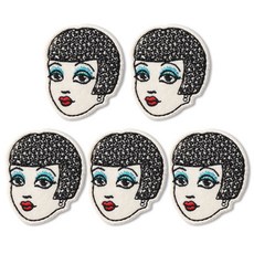 時尚亮點刺繡布貼 Jolly, 混色, 5個