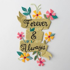 時尚焦點刺繡貼布 永遠, 混色, 1個