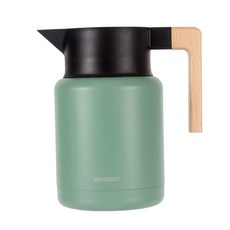 VISVIVA 現代風按壓式304不鏽鋼真空保溫水壺, 1.5L, 綠色