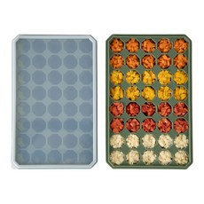 incoc 矽膠鑽石製冰盒 40格 2入, 橄欖綠