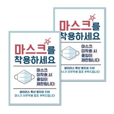 Mungkiwoldeu 口罩手部消毒劑海報 210 x 297 mm, 010 請佩戴口罩, 2個