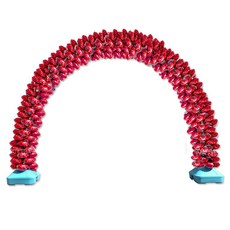 LivingDA 銀箔氣球花圈拱門 70入, 純紅色