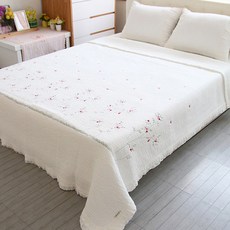 簡約純棉印花絎縫夏季被, 奶油眼