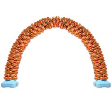 LivingDA 銀箔氣球花圈拱門 70入, 純橙色