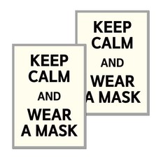 Mongkey World口罩手消毒液海報 210*297mm, 027 保持冷靜，戴口罩, 2個