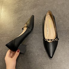 올나인 라운드 버클 스트랩 하이힐