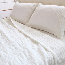簡約純棉絎縫夏季被, 奶油眼