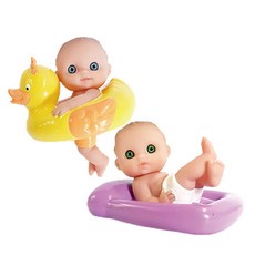 Berenguer Little Cuties 鴨子橡皮船沐浴玩偶套組, 混色