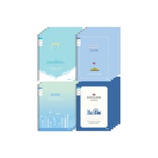 아이비스 남아용 초등 슬림 좁은칸 영어노트 4종 세트 11494, 뉴욕 민트, 택시, 뉴욕 블루, 런던, 5세트