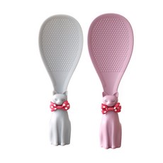 可愛坐姿貓咪飯匙, 粉紅色, 灰色, 2個