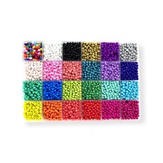 DIY珠子配件組 24色款 4mm, 生動的墊子, 1套