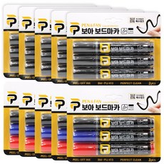 Hello Living Boa白板筆 液體型 黑色 20入+紅色 3入+藍色 3入, 混色, 1套