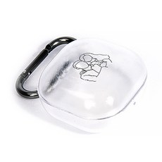 GOOSPERY 簡約印花扣環耳機殼 Galaxy Buds 2/Buds Live/Buds Pro適用, 單品, 情侶照