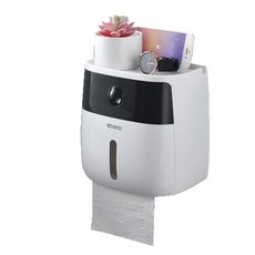 多功能衛生紙架, 黑色的, 1個