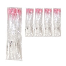 不銹鋼手柄吸管清潔刷 10p, 5個, 粉色的