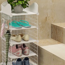 GAPANG 窄口5層鞋櫃 白色C, 1個