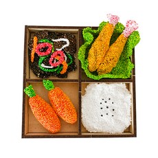 토단 클레이 맛있는 도시락 모형 만들기 5인세트, 1세트, 혼합색상