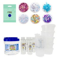 todan 海史萊姆製作套件+藍色美人魚尾巴零件, 1套, 隨機發貨