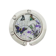 螺鈿漆器 貝殼包包掛鉤, 蘭花紋, 1個