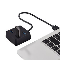 actto LED USB 3.0 4埠無電源多功能集線器 HUB-38, 黑色, 1個