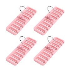 알럽홈 벨트 타이 보관 랙 잡화걸이, 핑크, 4개