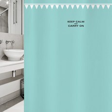 北歐風格浴簾 SC485 1800*1880mm+不鏽鋼掛鉤 12入, 1套