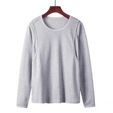 올나인 기본무지 산후용 라운드넥 사이드라인 긴팔